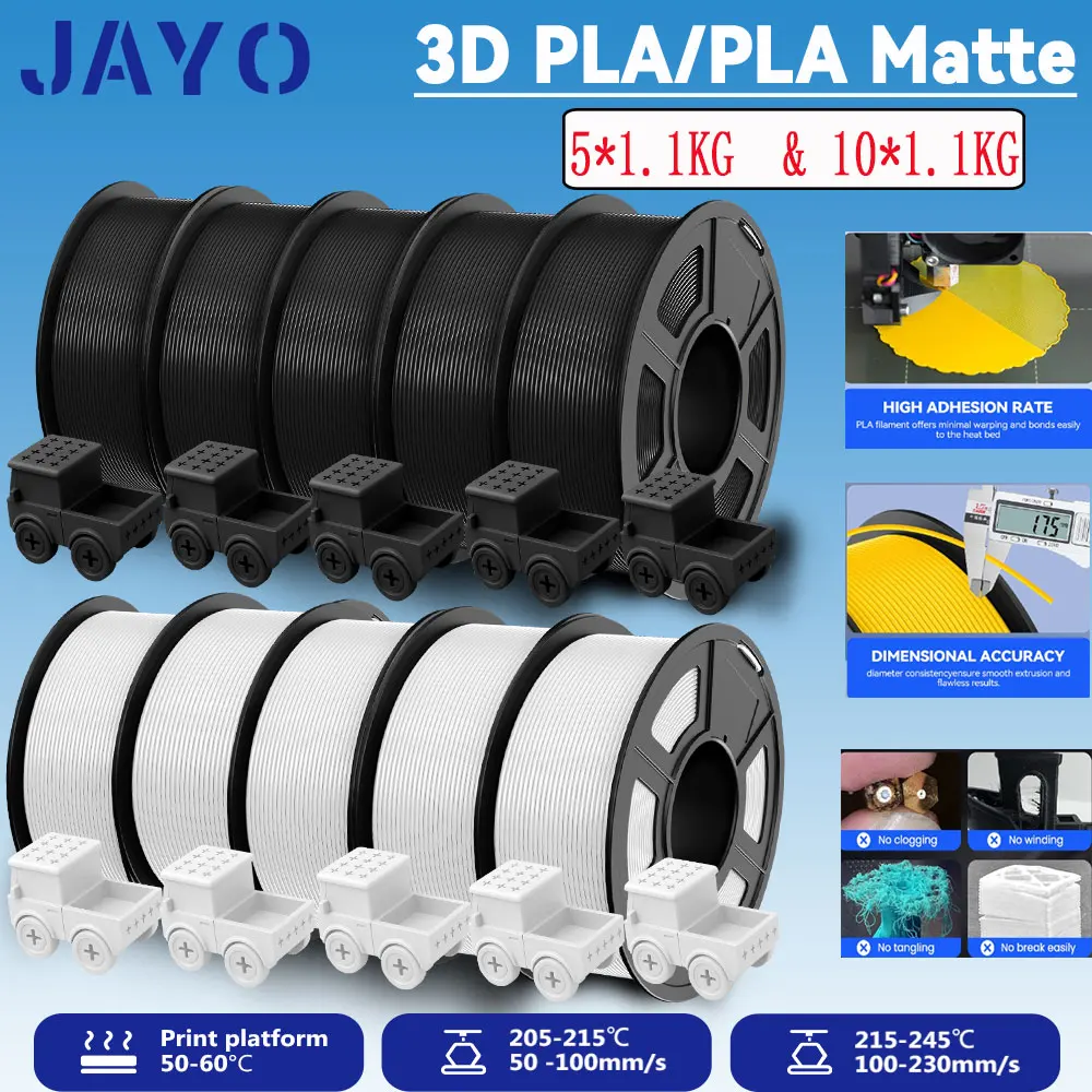 JAYO 3D PLA  / PLA Matte PrinterFilament 1.75mm pla Plastic For 3D Printer &Pen 3D Printing Fil