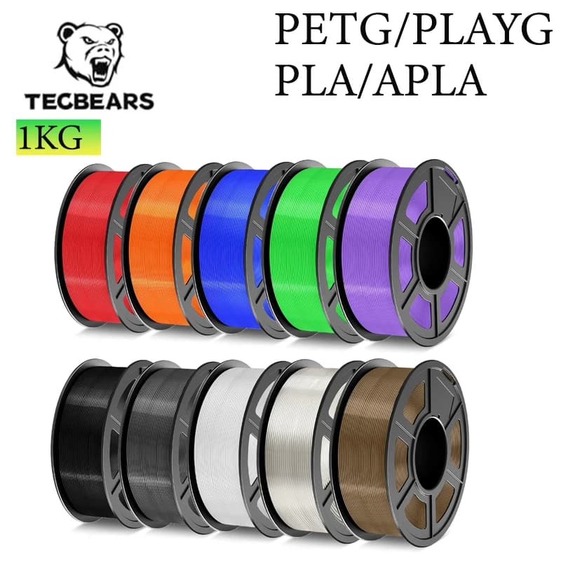 TECBEARS petg 1KG 3D Filament PETG 3D Printer Filament Strong toughness better layer bonding di