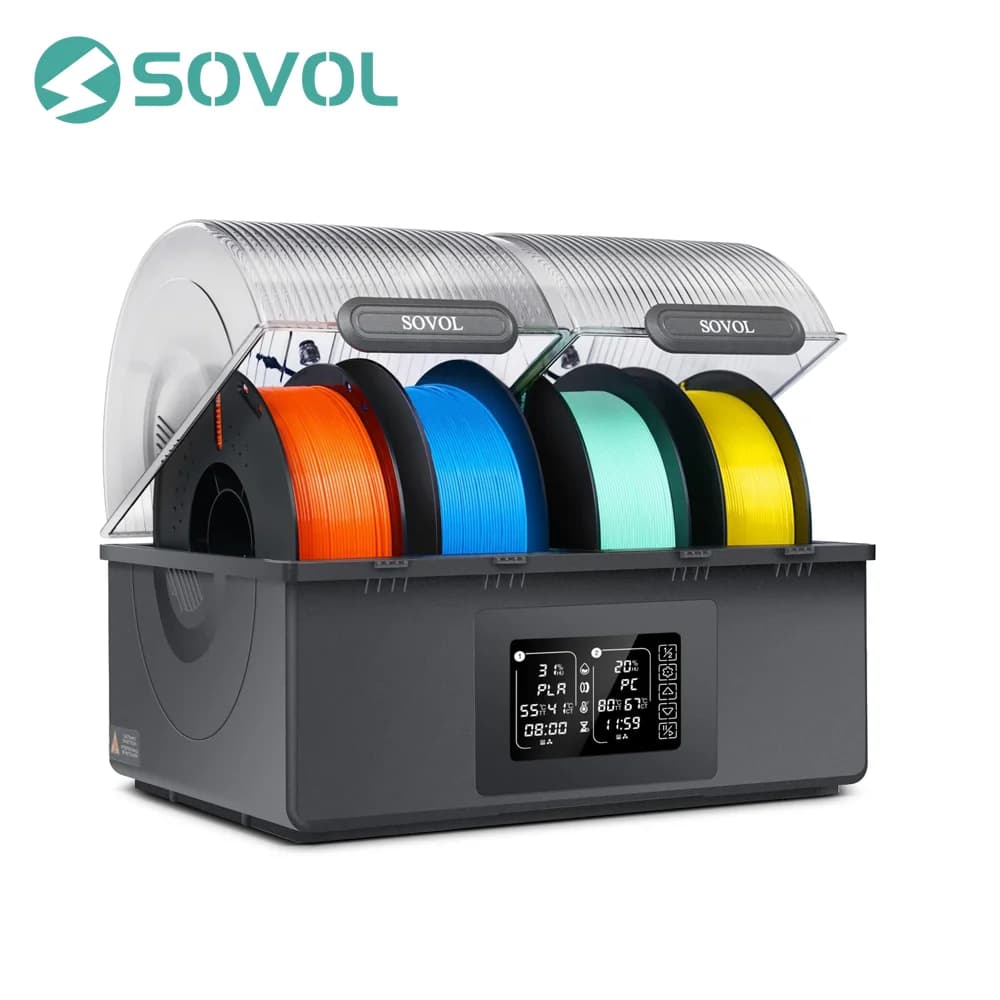 Sovol Filament Dryer 4 Spools, with 85℃ Max Temp, Auto Dehumiditification and Sealed Storage, D