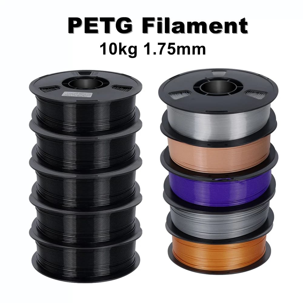 10kg PETG Filament 1.75mm Bundle Black Mixing Color 22LBS 3D Printer Filament 1kg/roll Plastic 