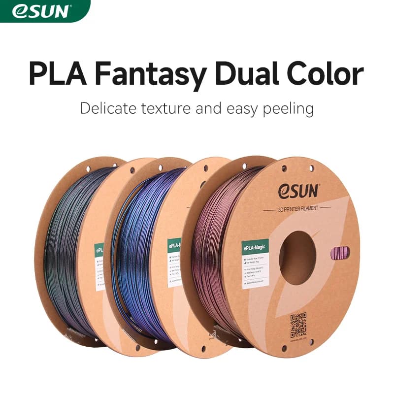 ESUN Magic PLA 3D Filament Dual Color 3D Printer Filament 1.75MM 1KG Glitter Filament Dark Twin