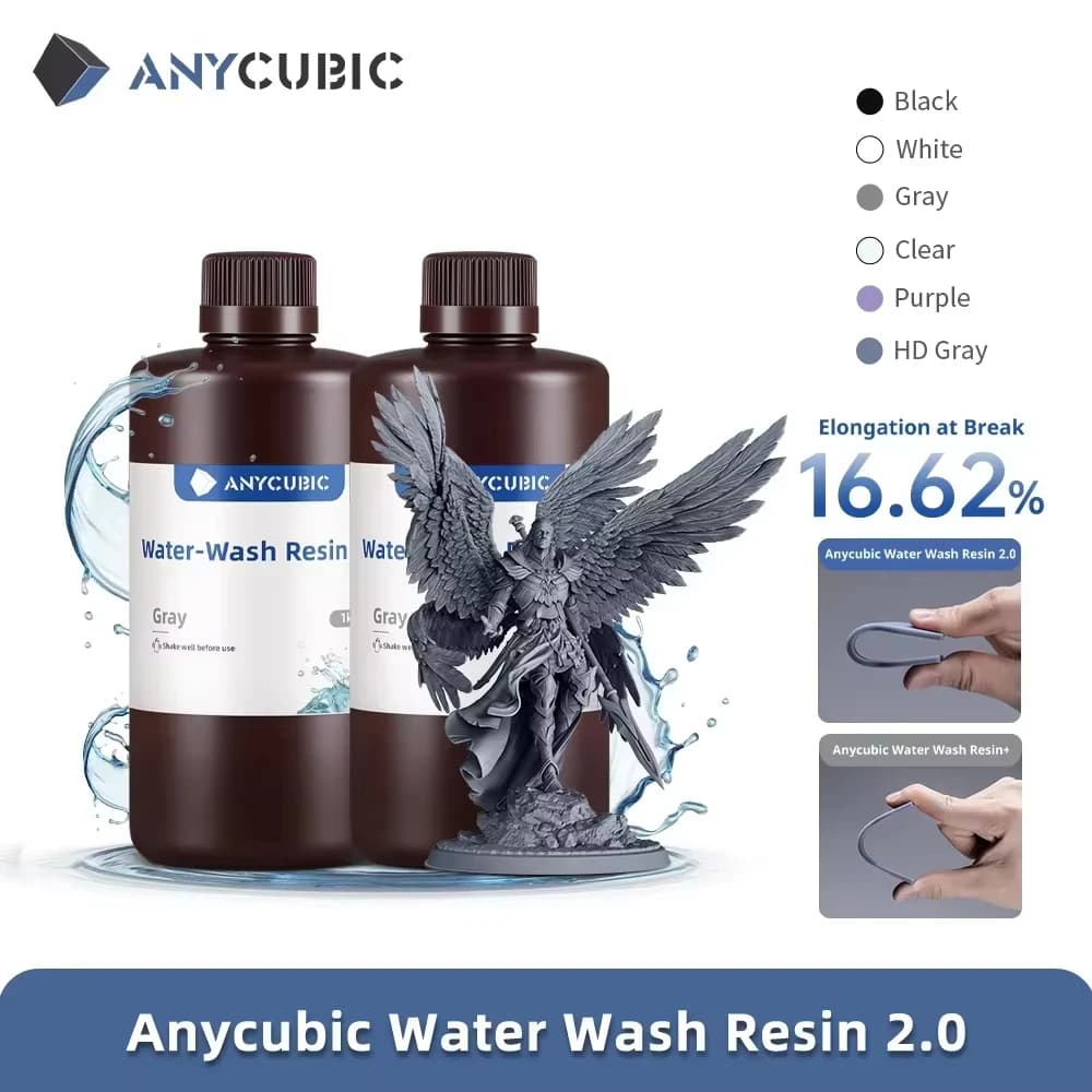 Resina ANYCUBIC lavável com água 405 nm