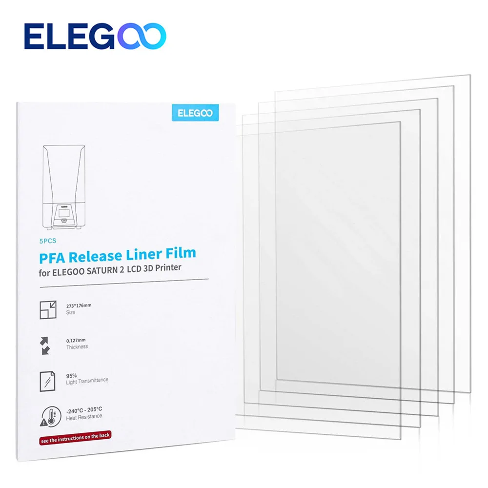 ELEGOO Filme PFA V2.0 — Saturn 2/4/4 Ultra (5 un.)