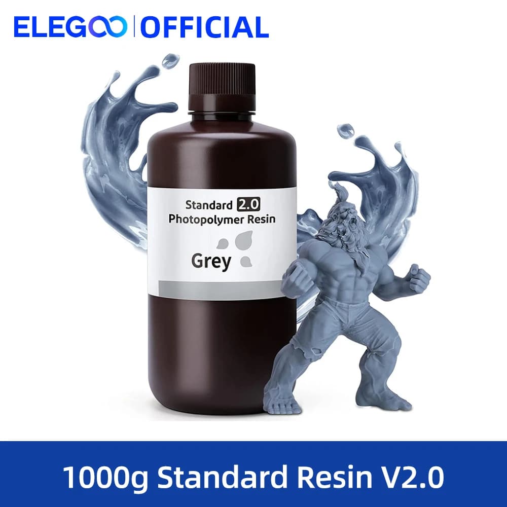 Resina ELEGOO Padrão 2.0 cinza (1 kg)