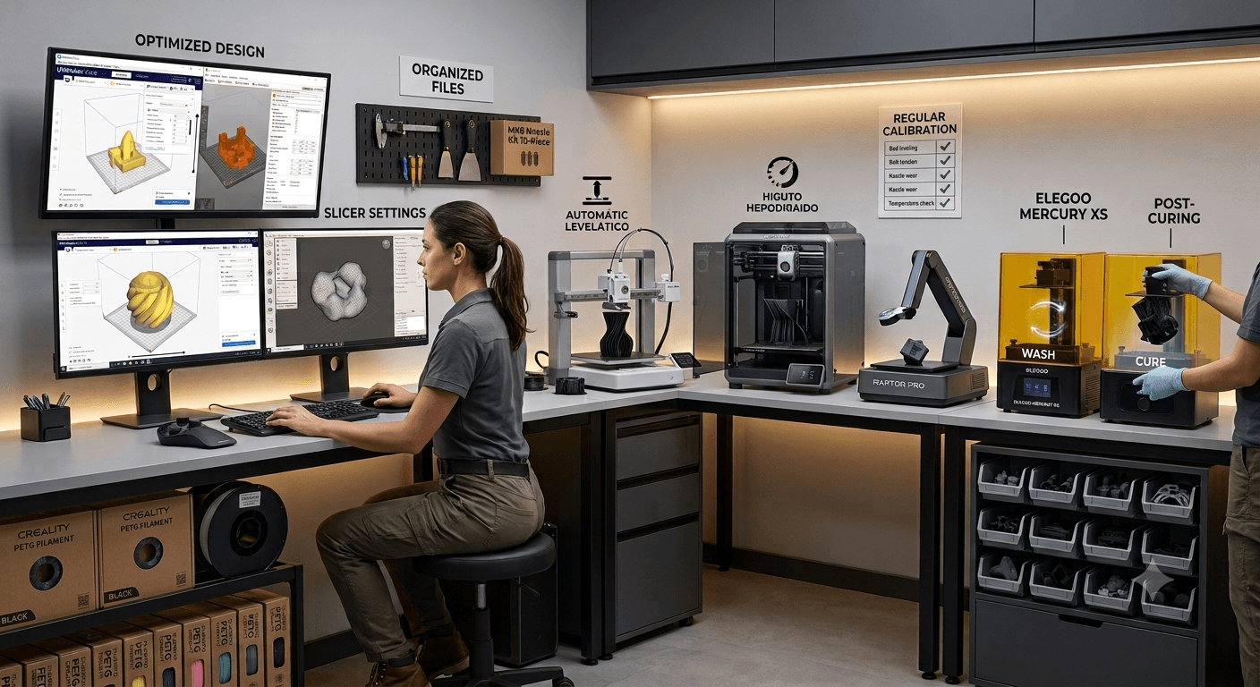 ¿Impresora 3D Rápida, Flujo de Trabajo Lento?